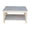 International Concepts Square Hampton  Coffee Table, 34 W, 34 L, 18 in H, Wood, Unfinished OT-70SC2 - alternate 2